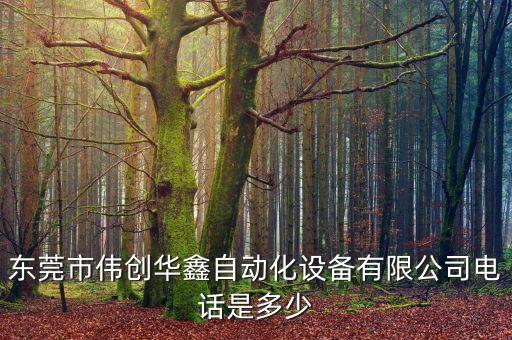 東莞市偉創(chuàng)華鑫自動(dòng)化設(shè)備有限公司電話是多少