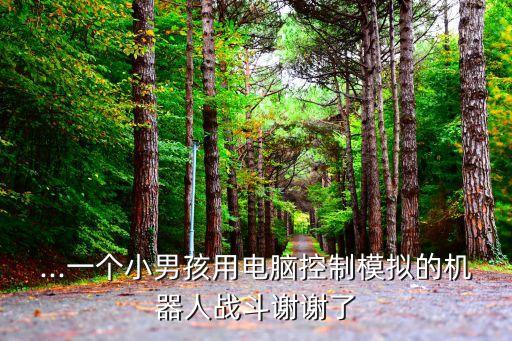 ...一個小男孩用電腦控制模擬的機(jī)器人戰(zhàn)斗謝謝了