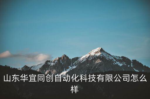 山東華宜同創(chuàng)自動(dòng)化科技有限公司怎么樣