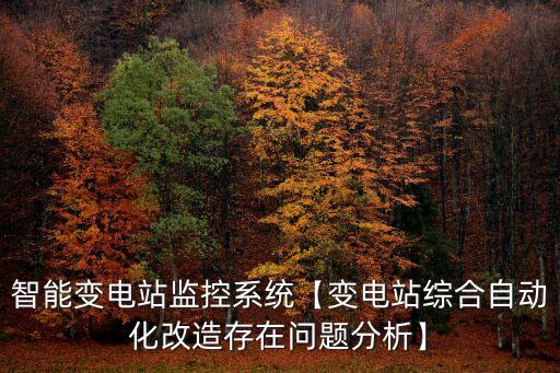 智能變電站監(jiān)控系統(tǒng)【變電站綜合自動(dòng)化改造存在問題分析】