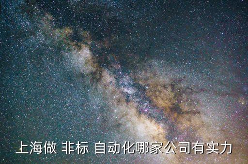 上海做 非標(biāo) 自動(dòng)化哪家公司有實(shí)力