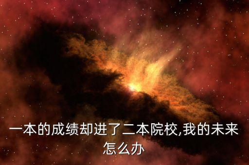 一本的成績卻進(jìn)了二本院校,我的未來怎么辦