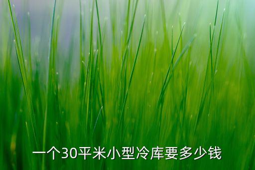 一個30平米小型冷庫要多少錢
