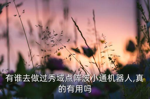 有誰去做過秀域點陣波小通機器人,真的有用嗎