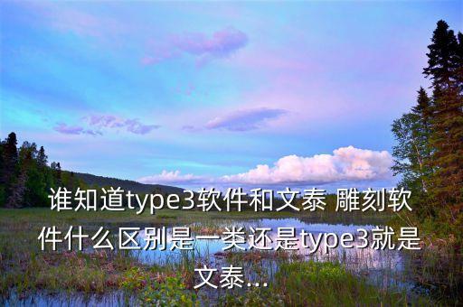 誰知道type3軟件和文泰 雕刻軟件什么區(qū)別是一類還是type3就是文泰...