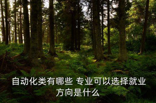  自動化類有哪些 專業(yè)可以選擇就業(yè)方向是什么