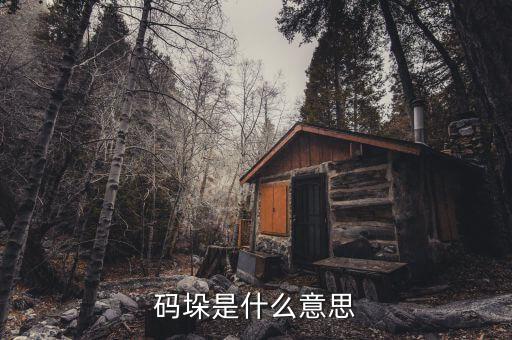 碼垛是什么意思