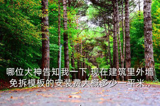 哪位大神告知我一下,現(xiàn)在建筑里外墻免拆模板的安裝費大概多少一平米...