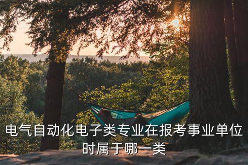 電氣自動(dòng)化電子類專業(yè)在報(bào)考事業(yè)單位時(shí)屬于哪一類