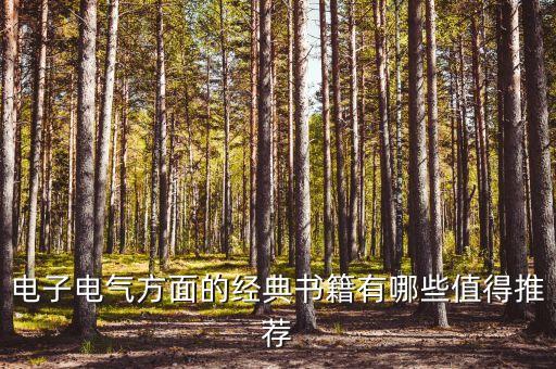 電子電氣方面的經(jīng)典書籍有哪些值得推薦