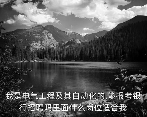 我是電氣工程及其自動化的,能報考銀行招聘嗎里面什么崗位適合我