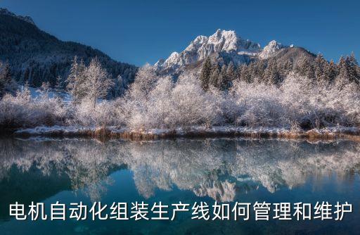 電機自動化組裝生產(chǎn)線如何管理和維護