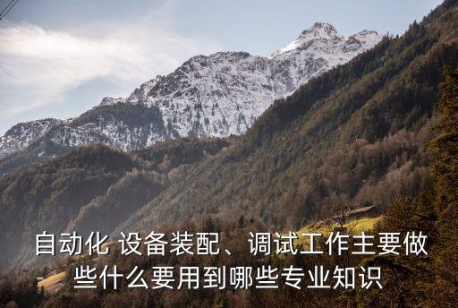  自動化 設(shè)備裝配、調(diào)試工作主要做些什么要用到哪些專業(yè)知識