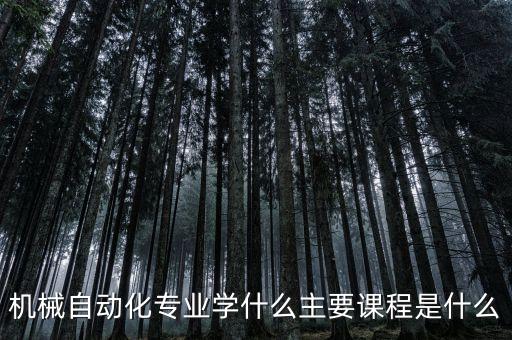 機(jī)械自動化專業(yè)學(xué)什么主要課程是什么