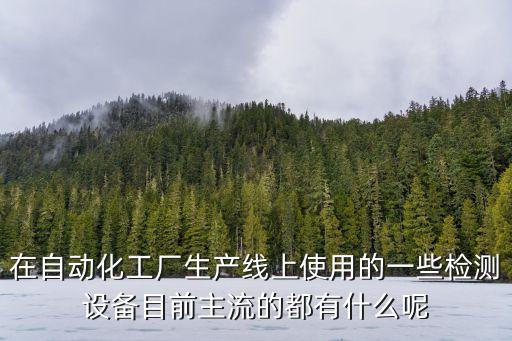 在自動化工廠生產線上使用的一些檢測設備目前主流的都有什么呢