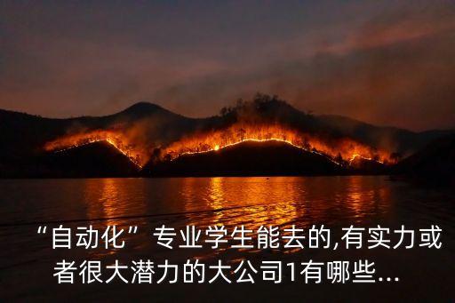 “自動(dòng)化”專業(yè)學(xué)生能去的,有實(shí)力或者很大潛力的大公司1有哪些...