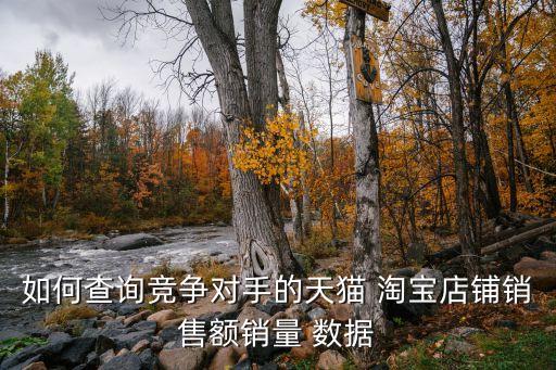 如何查詢競(jìng)爭(zhēng)對(duì)手的天貓 淘寶店鋪銷售額銷量 數(shù)據(jù)