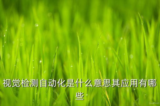 視覺(jué)檢測(cè)自動(dòng)化是什么意思其應(yīng)用有哪些