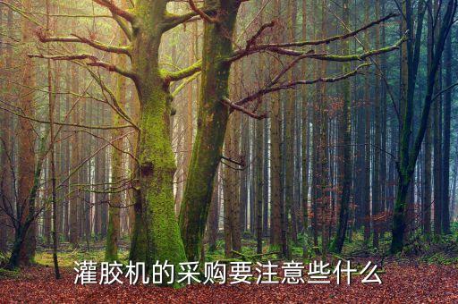 灌膠機的采購要注意些什么