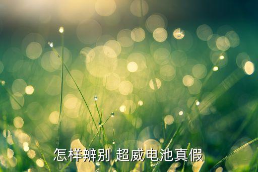 怎樣辨別 超威電池真假