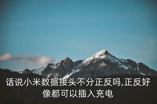 話說小米數(shù)據(jù)接頭不分正反嗎,正反好像都可以插入充電