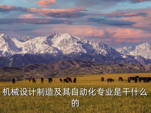 機(jī)械設(shè)計制造及其自動化專業(yè)是干什么的