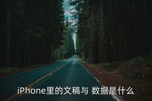 iPhone里的文稿與 數(shù)據(jù)是什么