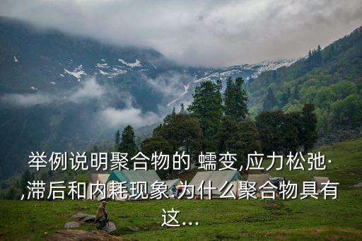舉例說明聚合物的 蠕變,應(yīng)力松弛·,滯后和內(nèi)耗現(xiàn)象.為什么聚合物具有這...