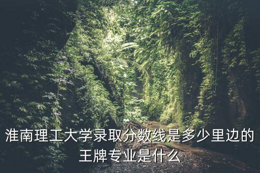 淮南理工大學(xué)錄取分數(shù)線是多少里邊的王牌專業(yè)是什么