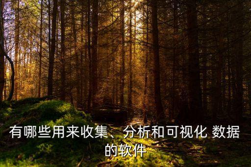 有哪些用來收集、分析和可視化 數(shù)據(jù)的軟件