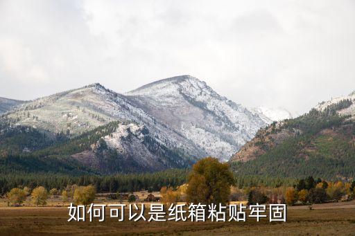 如何可以是紙箱粘貼牢固