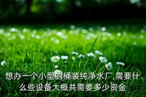 想辦一個小型的桶裝純凈水廠,需要什么些設(shè)備大概共需要多少資金