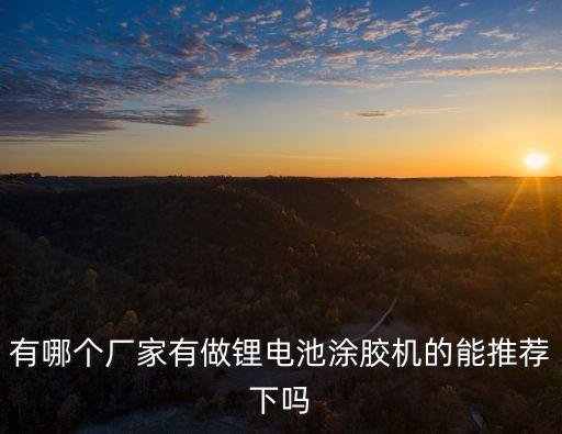 有哪個廠家有做鋰電池涂膠機的能推薦下嗎