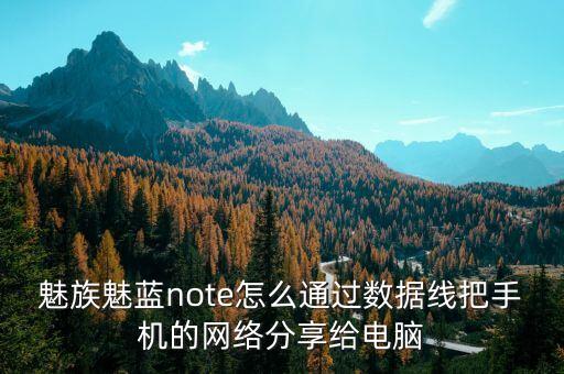 魅族魅藍(lán)note怎么通過數(shù)據(jù)線把手機的網(wǎng)絡(luò)分享給電腦