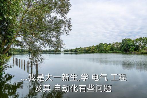 ...我是大一新生,學 電氣 工程及其 自動化有些問題