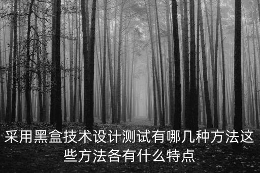 黑盒測試技術(shù),黑盒測試有哪些不同之處?