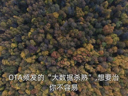 OTA頻發(fā)的“大數據殺熟”,想要治你不容易