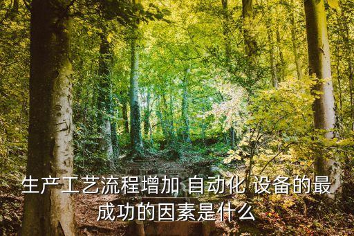 生產(chǎn)工藝流程增加 自動(dòng)化 設(shè)備的最成功的因素是什么