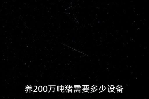 養(yǎng)200萬噸豬需要多少設(shè)備