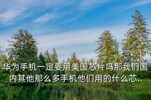 華為手機一定要用美國芯片嗎那我們國內(nèi)其他那么多手機他們用的什么芯...