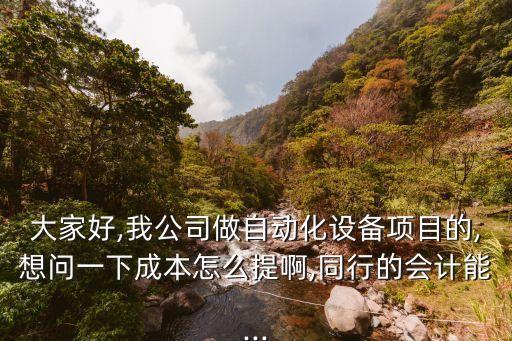 大家好,我公司做自動(dòng)化設(shè)備項(xiàng)目的,想問一下成本怎么提啊,同行的會(huì)計(jì)能...