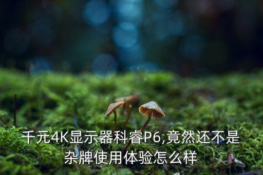 千元4K顯示器科睿P6,竟然還不是雜牌使用體驗(yàn)怎么樣