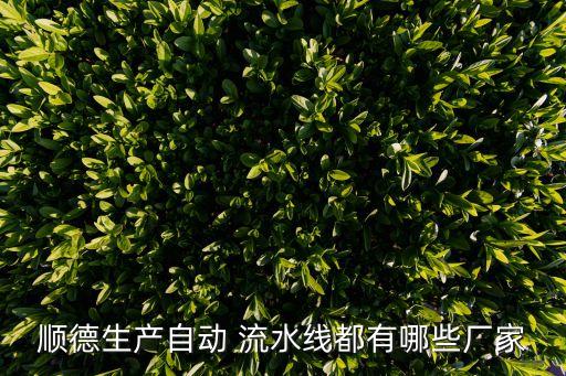 順德生產(chǎn)自動(dòng) 流水線都有哪些廠家
