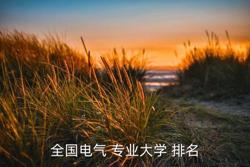 全國(guó)電氣 專業(yè)大學(xué) 排名