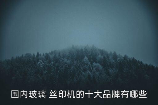 國內玻璃 絲印機的十大品牌有哪些