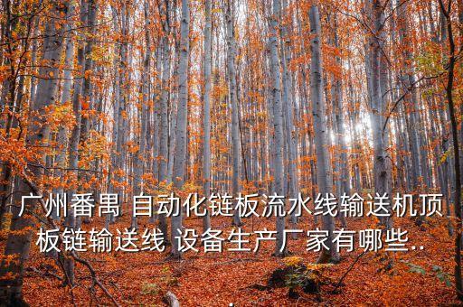 廣州番禺 自動化鏈板流水線輸送機頂板鏈輸送線 設(shè)備生產(chǎn)廠家有哪些...