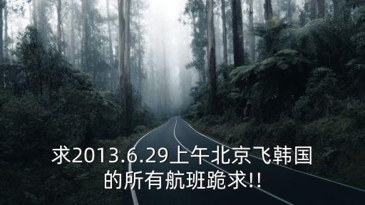 求2013.6.29上午北京飛韓國(guó)的所有航班跪求!!