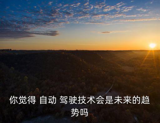 你覺得 自動 駕駛技術(shù)會是未來的趨勢嗎