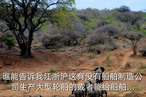 誰(shuí)能告訴我江浙滬這有沒(méi)有船舶制造公司生產(chǎn)大型輪船的或者能給船舶...