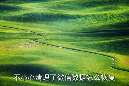 不小心清理了微信數(shù)據(jù)怎么恢復(fù)